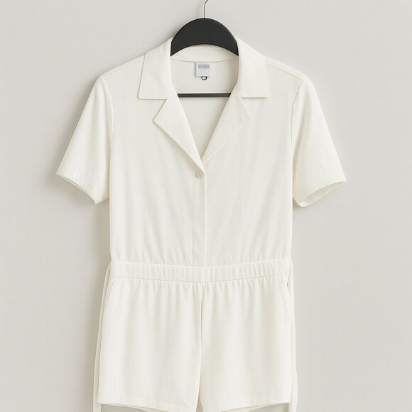 Juicy by Juicy Couture White Terry Romper L NWOT - Picture 1 of 8